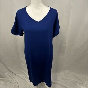 Chico's Royal Blue V-Neck Dress Size O